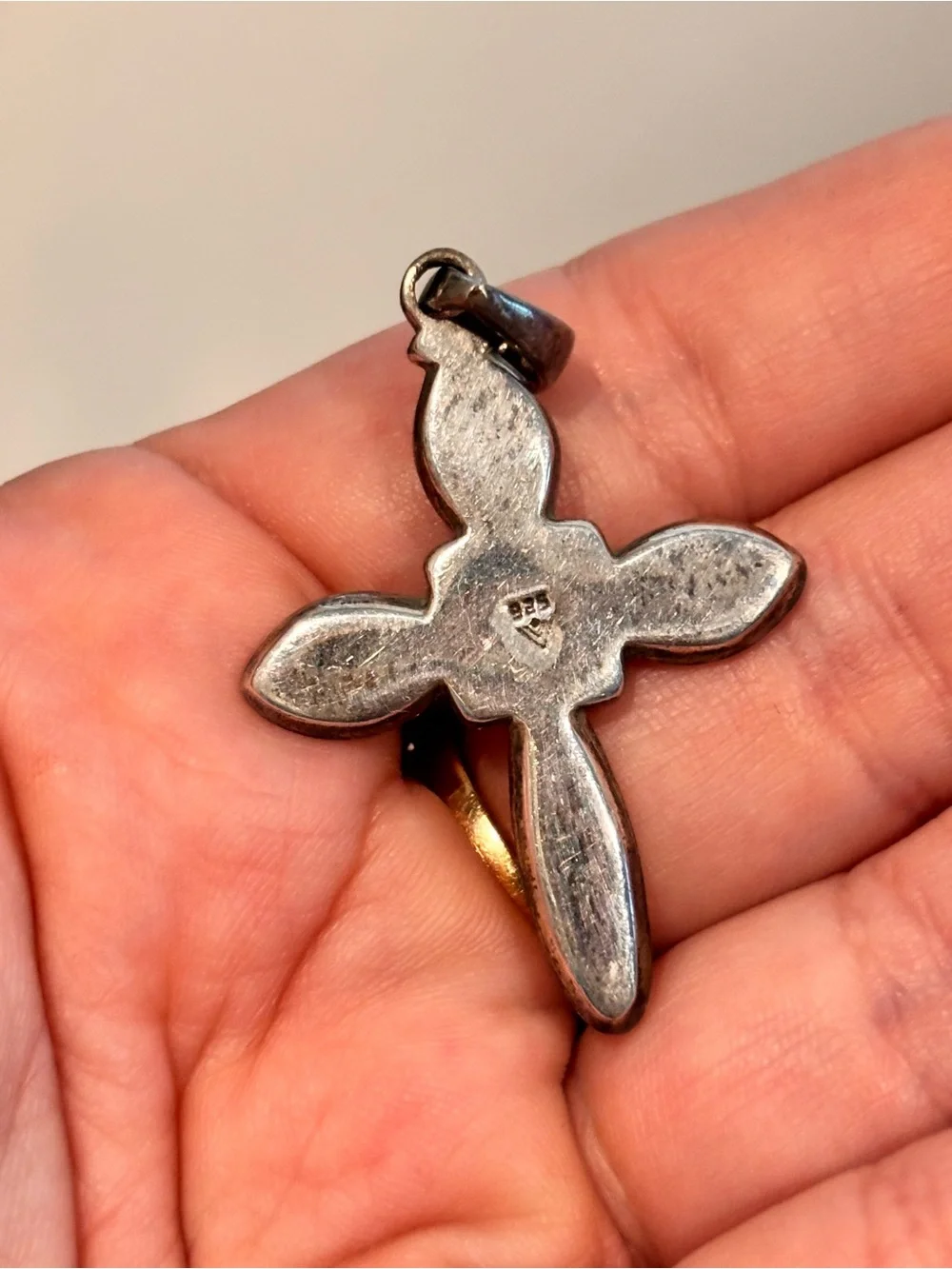 Vintage 925 Sterling Silver Designer Cross Pendant